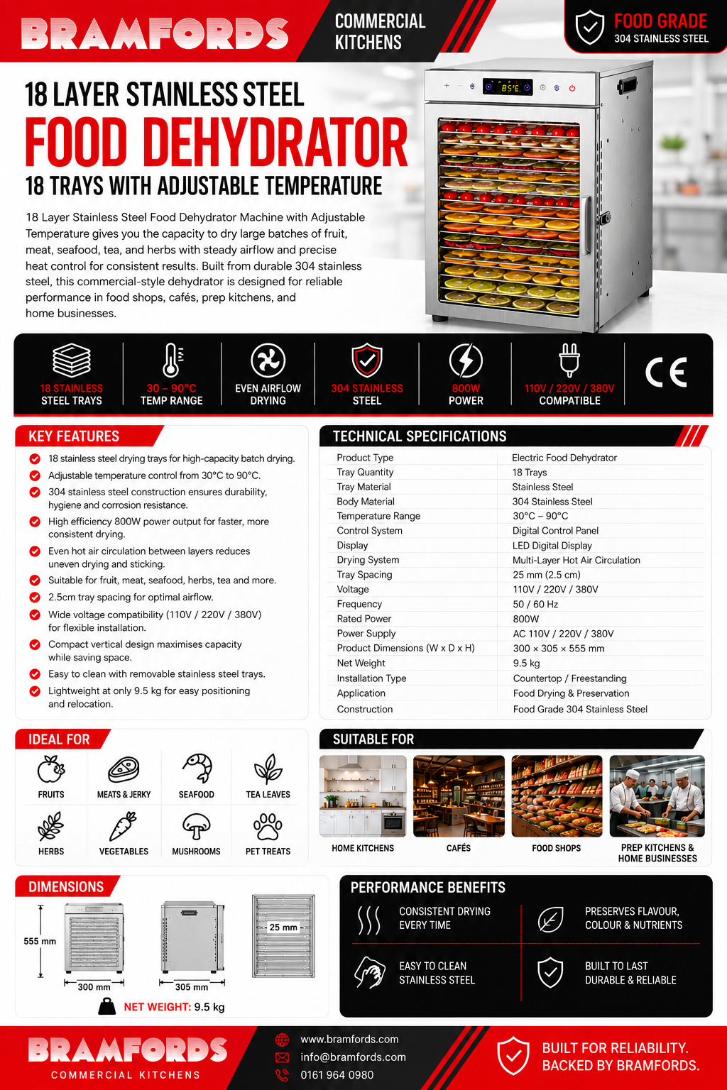 Bramfords 18 Tray Dehydrator Catalogue Page