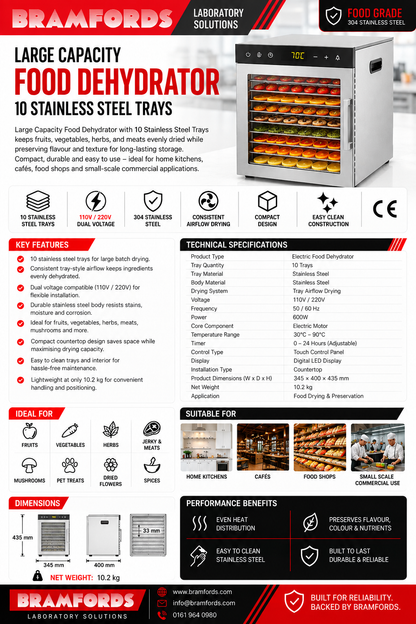 Bramfords 10 Tray Food Dehydrator Catalogue Page