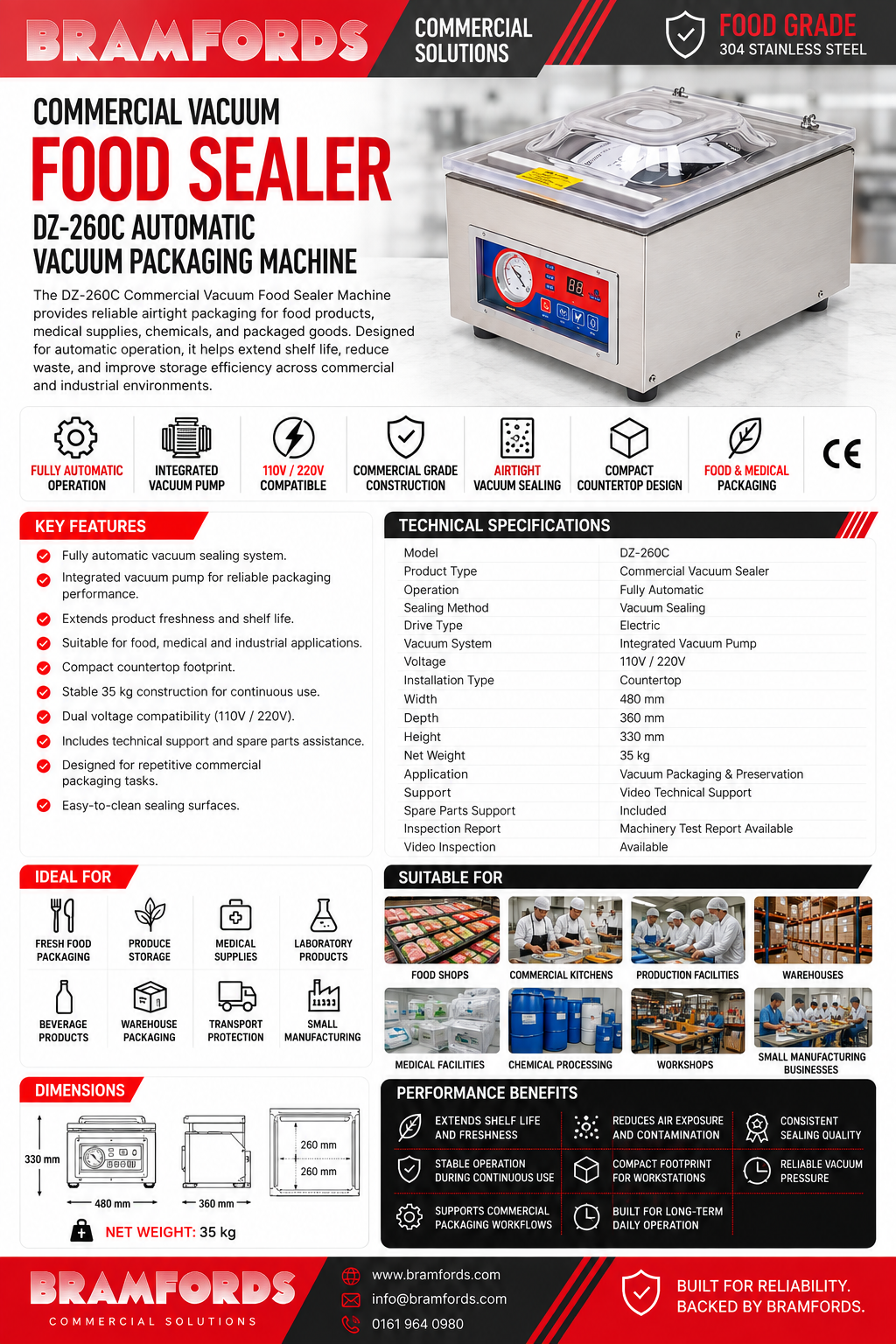 Bramfords DZ-260C Catalogue Page