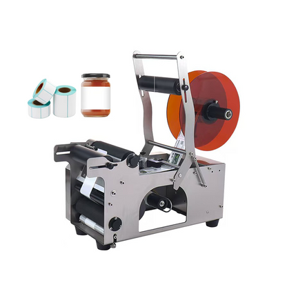 FRIENDPACK desktop bottle label applicator with label roll and adjustable rollers